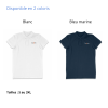 Polo Homme Coton Bio Tymies disponible en blanc et bleu marine