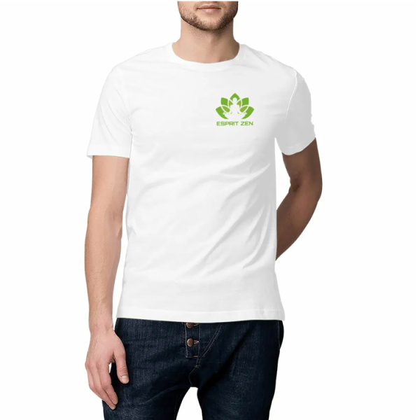 1506_T-shirt_Unisexe_Esprit_Zen_Essential_Blanc_12cm-2 T-shirt unisexe Coton Bio Esprit Zen