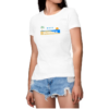 Femme portant le T-shirt Femme Coton Bio Move Summer blanc
