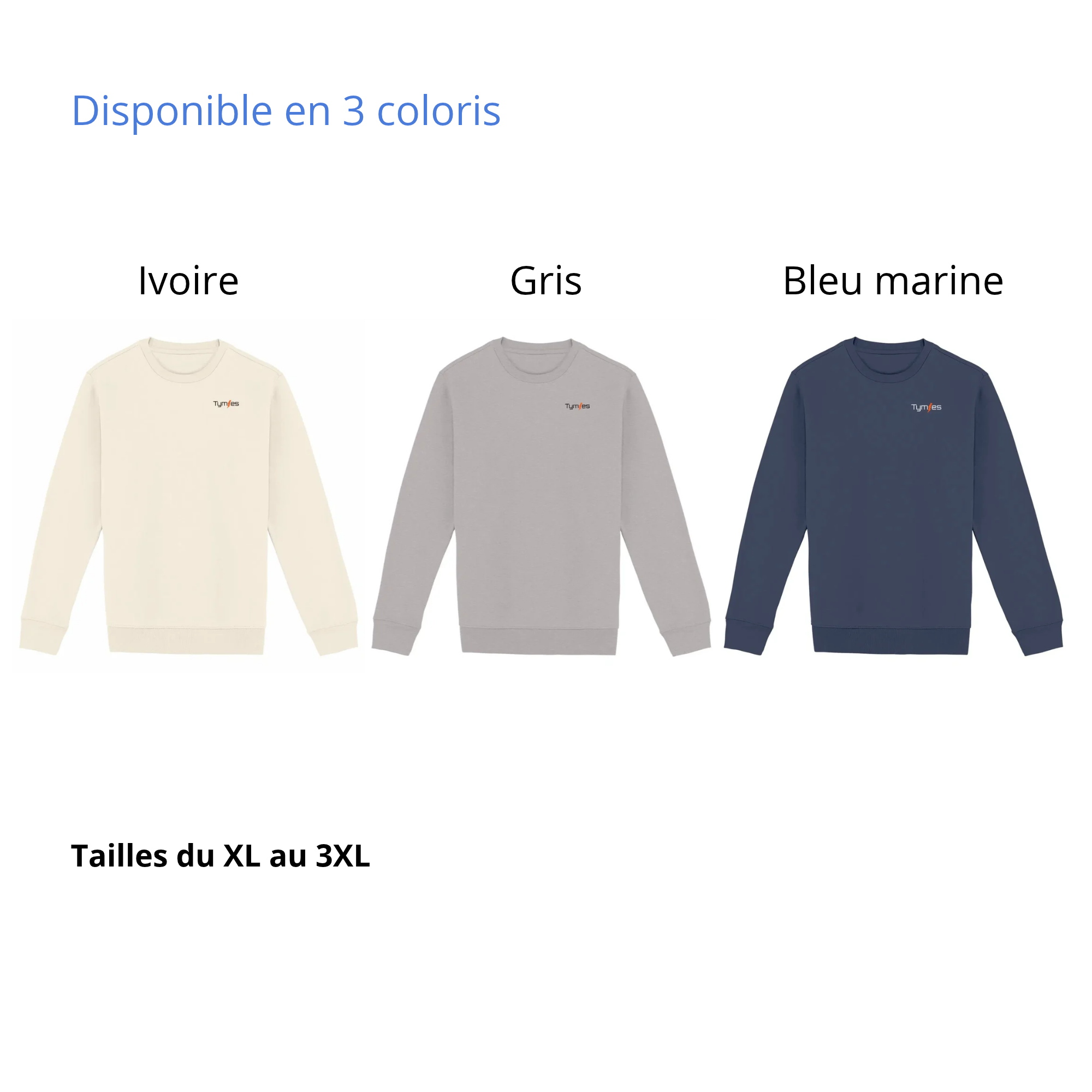 Sweat Unisexe Coton Bio - Tymies - Essential