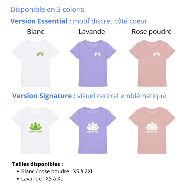 T-shirt Femme Coton Bio – Esprit Zen - Essential & Signature