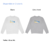 Sweat unisexe Coton Bio Move Summer disponible en blanc et en gris chiné