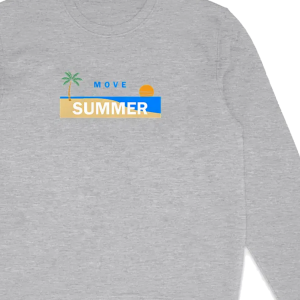 Motif Move Summer sur le sweat unisexe Coton Bio