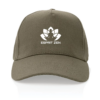 Casquette recyclée - Esprit Zen vert olive avec motif lotus blanc
