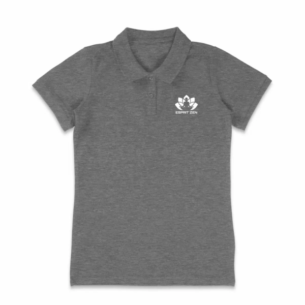 1610_Polo_Femme_Esprit_Zen_Essential_gris_8cm Polo Femme Coton Bio - Esprit Zen