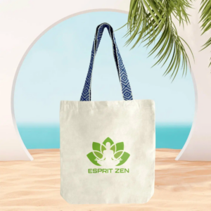 2707_Totebag_ethnique_Esprit_Zen_Signature_Bleu_18cm Tote bag Ethnique recyclé - Esprit Zen